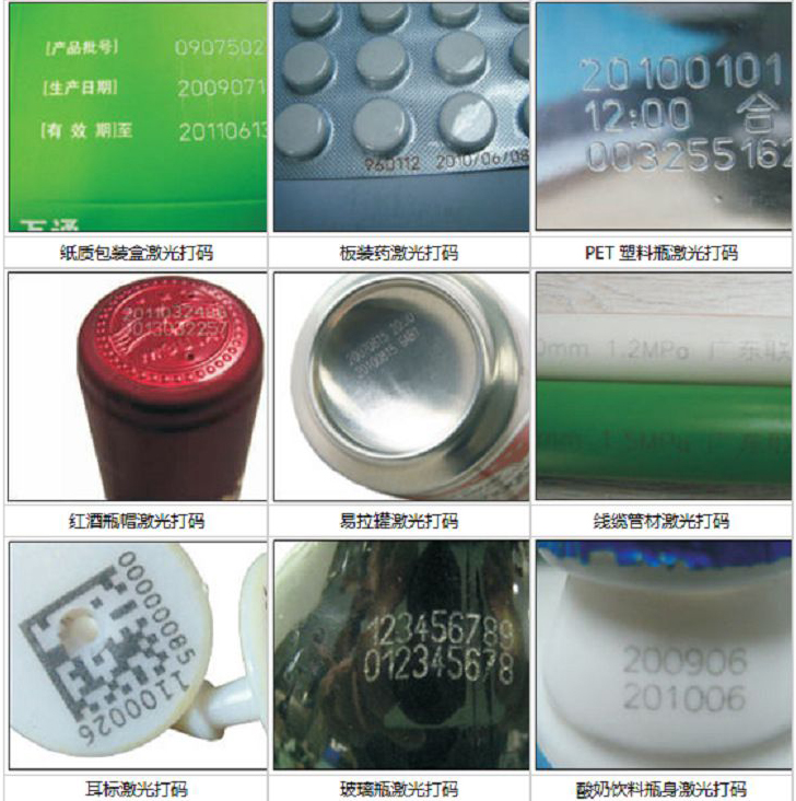 酒水飲料、食品醫(yī)藥包裝激光打標(biāo)